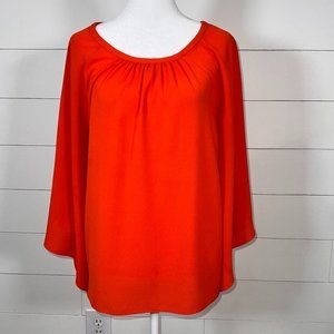 Vince Camuto Orange Wide Sleeve Relaxed Fit Blouse Size M